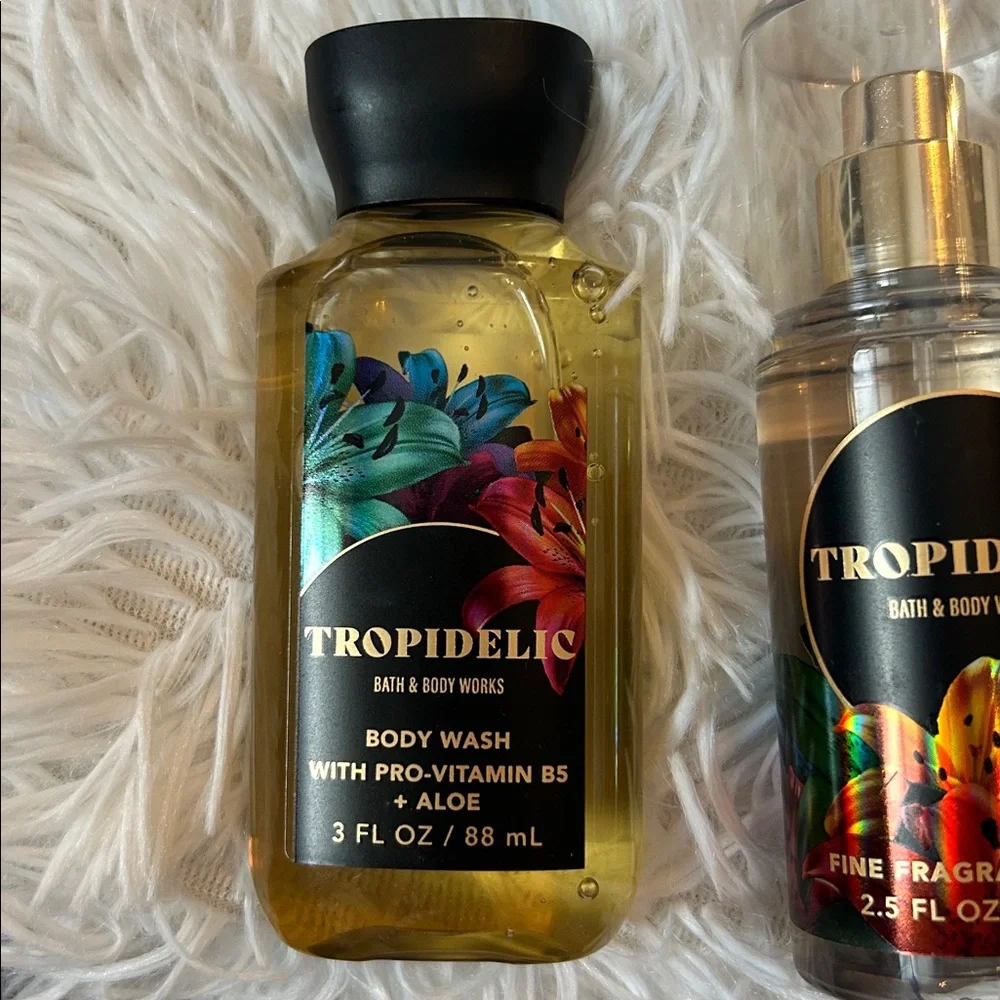 Bath & Body Works Tropidelic Body Wash and Fragrance Mist Travel Size Set NEW